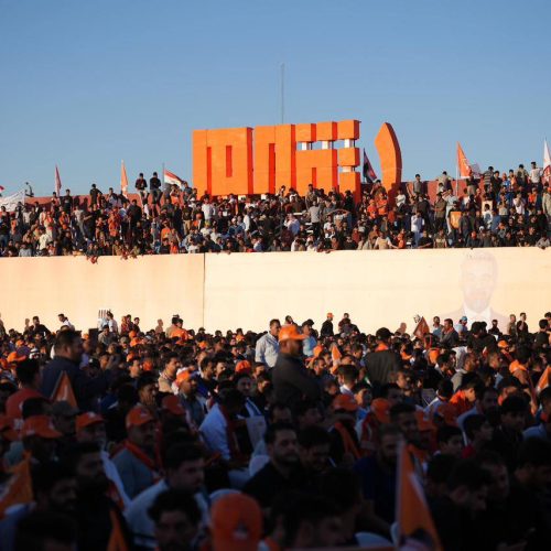 الرئيس الحلبوسي يحضر تجمّعاً جماهيرياً لمرشح "تقدم" الشيخ هيبت الحلبوسي في الفلوجة