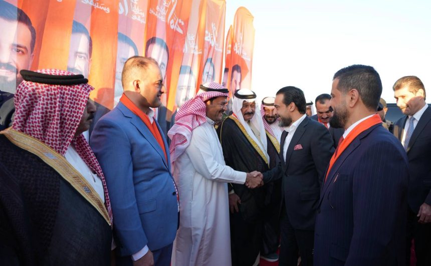 الرئيس الحلبوسي يحضر تجمّعاً جماهيرياً لمرشَّح "تقدم" رعد عباس الدليمي في التاجي