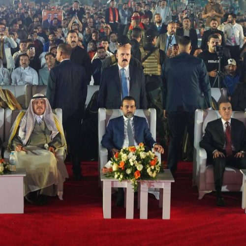 الرئيس الحلبوسي يحضر تجمّعاً جماهيرياً لمرشَّح "تقدم" أحمد المشهداني في الطارمية