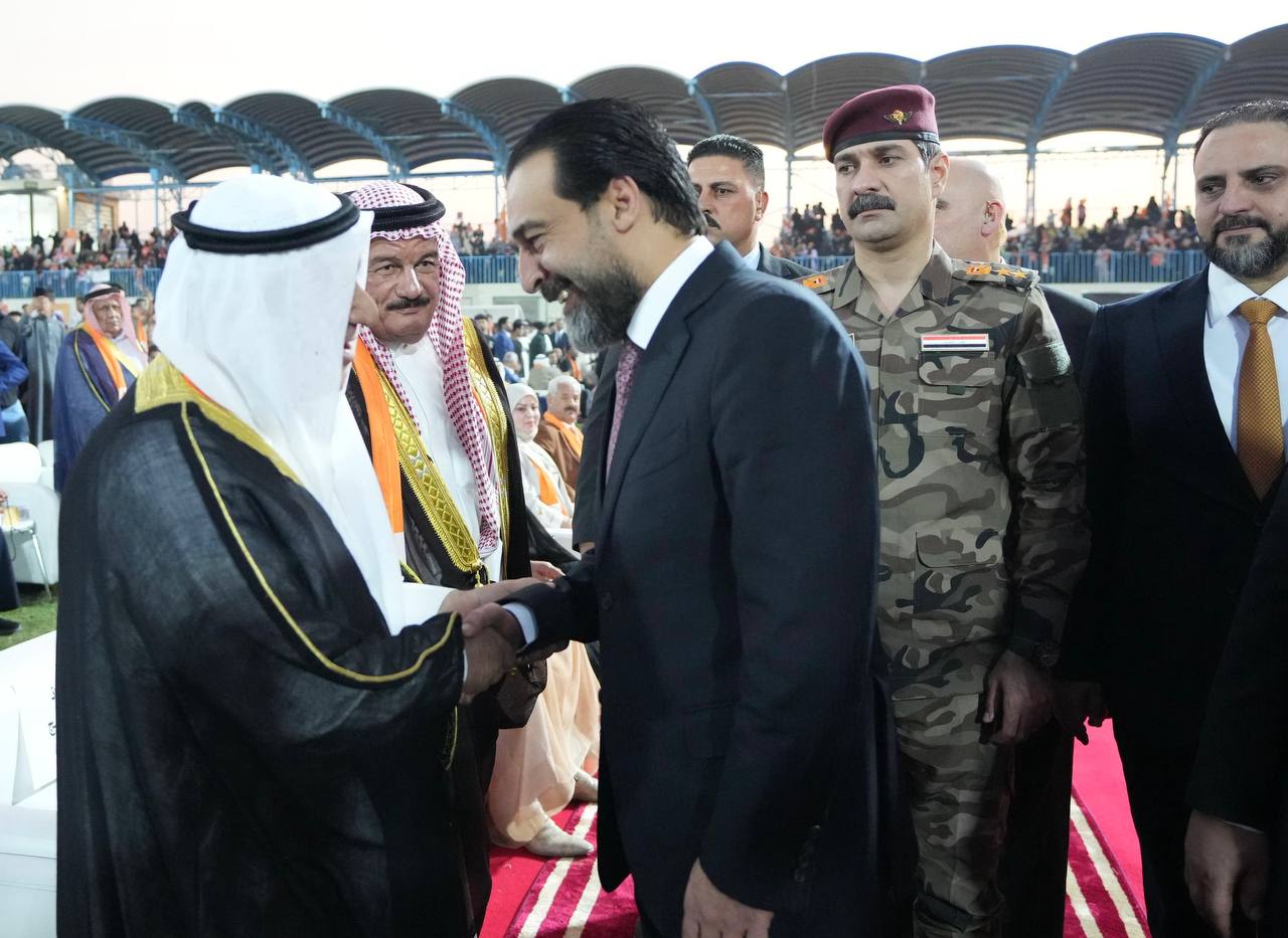 الرئيس الحلبوسي يحضر تجمّعاً في الرمادي لدعم مرشَّح "تقدم" عمر مشعان دبوس