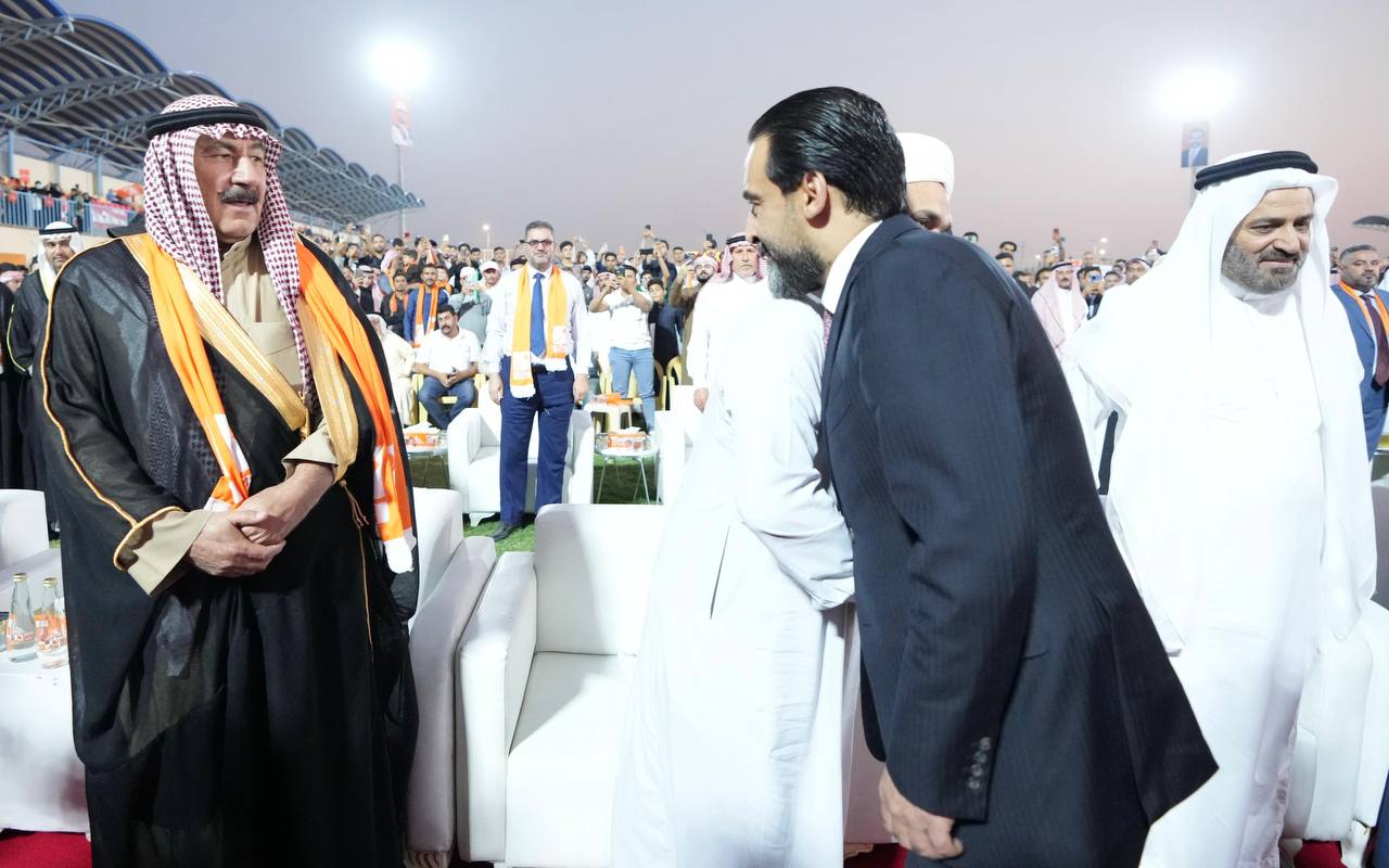 الرئيس الحلبوسي يحضر تجمّعاً في الرمادي لدعم مرشَّح "تقدم" عمر مشعان دبوس