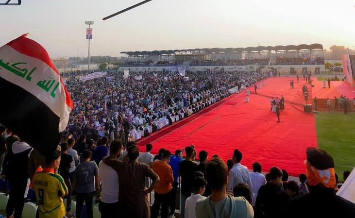 الرئيس الحلبوسي يحضر تجمّعاً في الرمادي لدعم مرشَّح "تقدم" عمر مشعان دبوس