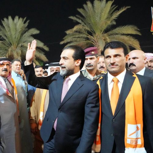 الرئيس الحلبوسي يحضر تجمّعاً في مدينة الرمادي  لدعم مرشَّح "تقدم" ماهر عثمان الحسن