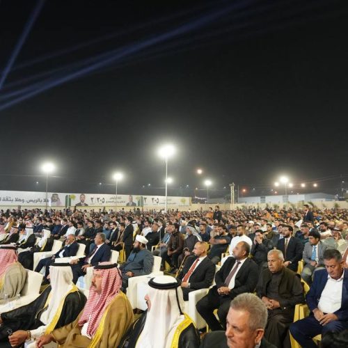 الرئيس الحلبوسي يحضر تجمّعاً في الصقلاوية لدعم مرشَّح تحالف الأنبار هويتنا النائب يحيى المحمدي