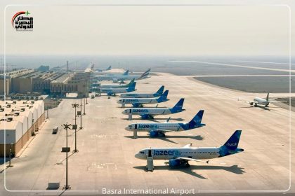مطار البصرة يستقبل 9 طائرات هبطت اضطرارياً بسبب سوء الأحوال الجوية بمطار الكويت