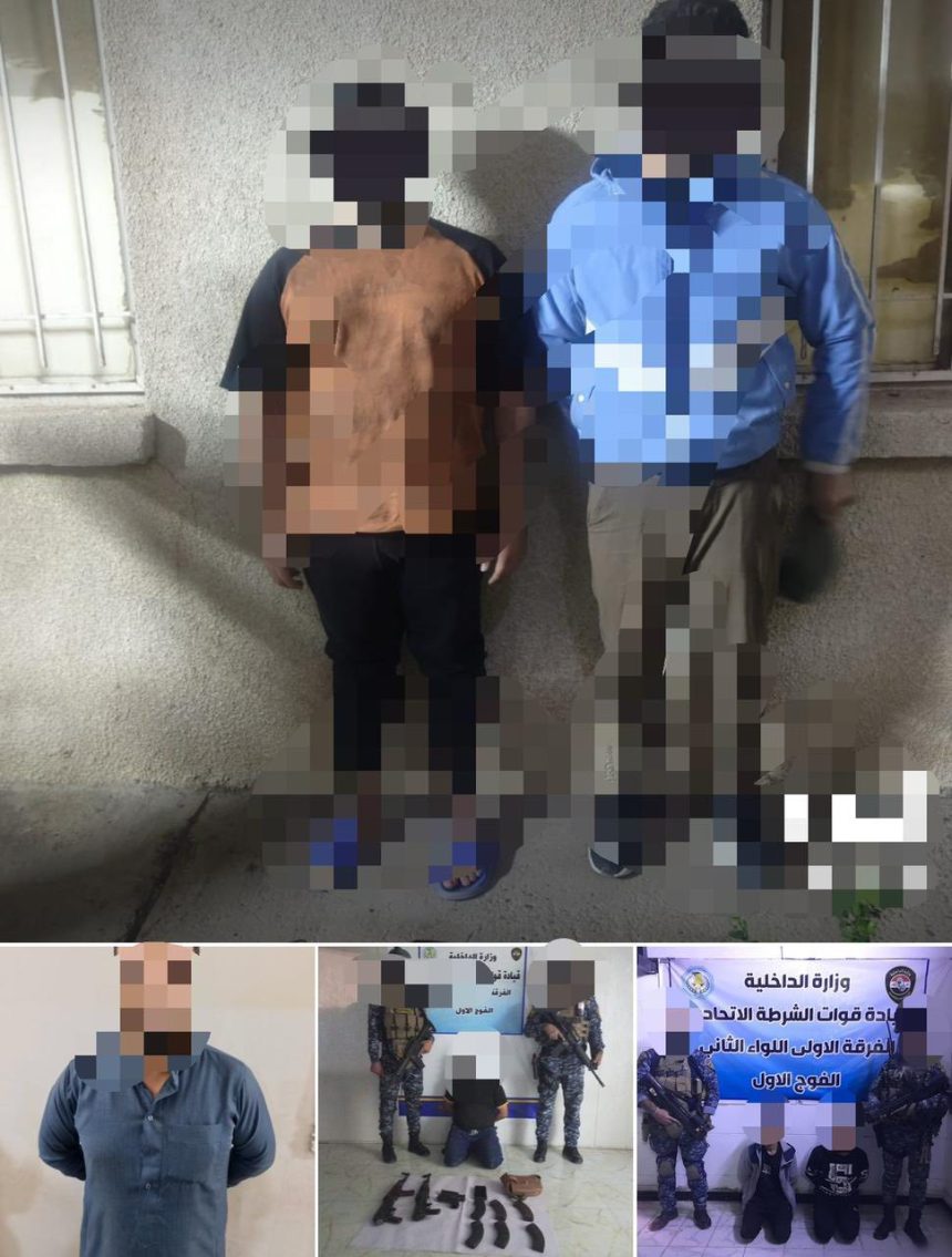 عمليات بغداد: اعتقال متهمين بينهم اثنين بالقتل واخر متاجر بالاسلحة في بغداد