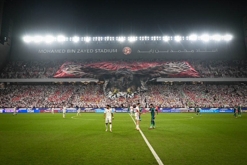 انتهاء الشوط الاول بين المنتخب الوطني ونظيره الاماراتي بالتعادل الايجابي 1-1