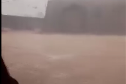 بالفيديو.. أمطار غزيرة في النهروان شرقي بغداد