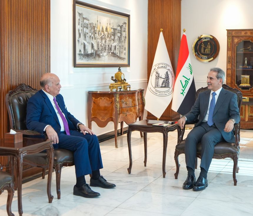 رئيس مجلس القضاء ووزير الخارجية يبحثان أهمية الإسراع بتشكيل السلطتين التشريعية والتنفيذية