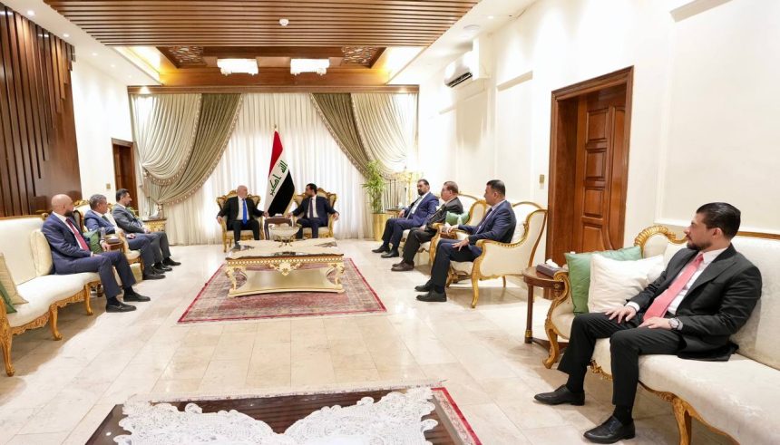 الرئيس الحلبوسي يبحث مع وفد الاتحاد الوطني أهمّية الإسراع بحسم الاستحقاقات الدستورية