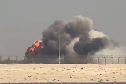 تحطم مقاتلة هندية أثناء عرض جوي في معرض دبي للطيران