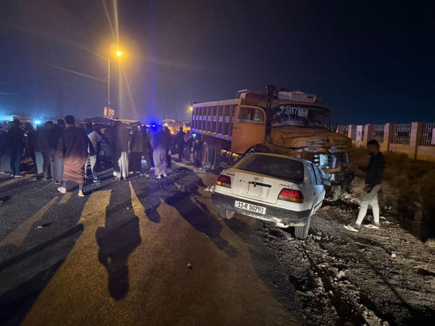 مصرع 3 أشخاص وإصابة 7 آخرين نتيجة حادث سير مروع في منطقة سبع البور ببغداد