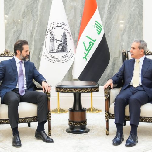 رئيس مجلس القضاء فائق زيدان يستقبل نائب رئيس وزراء إقليم كردستان قوباد طالباني