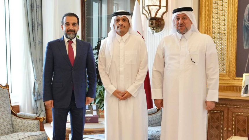 رئيس حزب "تقدم" الرئيس محمد الحلبوسي يلتقي أمير قطر ورئيس الوزراء القطري في الدوحة