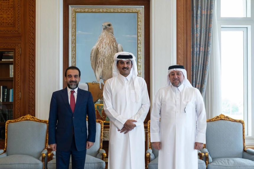 أمير قطر يهنئ الرئيس الحلبوسي بنجاح الانتخابات النيابية في العراق