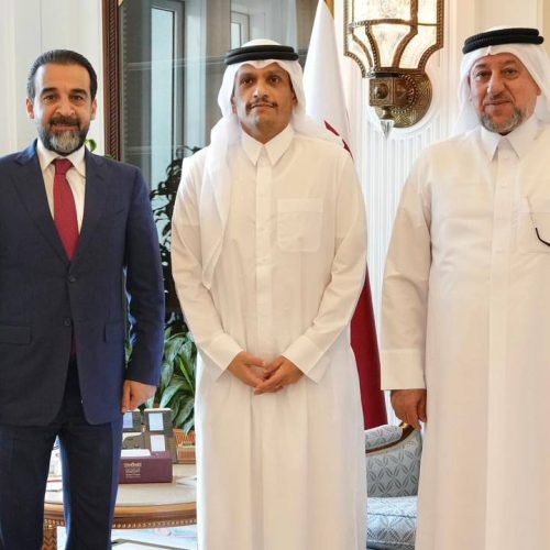 خلال استقباله الرئيس الحلبوسي.. أمير قطر يؤكد دعم بلاده لاستقرار العراق وازدهاره