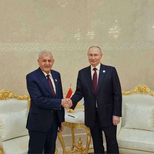 رئيس الجمهورية لبوتين: أهمية استئناف جلسات الحوار والتشاور السياسية لمتابعة تنفيذ الاتفاقيات بين البلدين