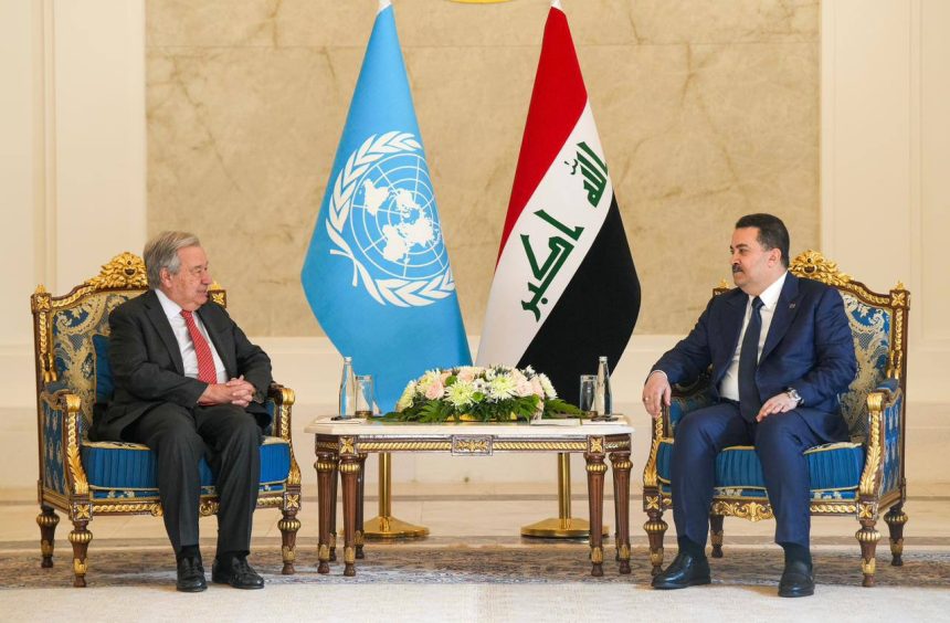 غوتيريش: العراق أصبح أكثر تطوراً وأماناً والأمم المتحدة ستواصل مشاريعها في هذا البلد