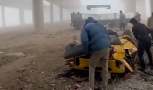 مصرع مواطن خمسيني نتيجة سقوط عجلته من أعلى جسر الشعلة ببغداد بسبب الضباب