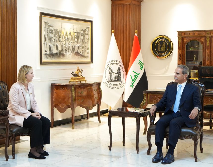 رئيس مجلس القضاء الأعلى يبحث مع وفد من العدل السويدية قضايا الجرائم العابرة للحدود