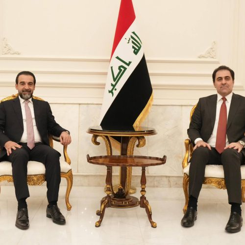 رئيس حزب تقدم الرئيس محمد الحلبوسي يلتقي محسن المندلاوي