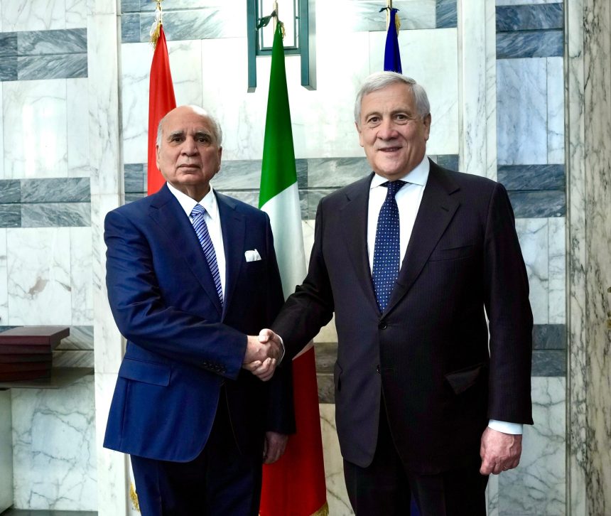 وزير الخارجيّة يطلب من نظيره الإيطالي إعادة النظر في القيود المفروضة على السفر إلى العراق