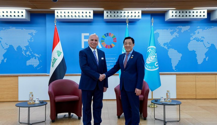 وزير الخارجيّة يؤكد حرص العراق على تعميق الشراكة الاستراتيجيّة مع منظمة الأغذية والزراعة (فاو)