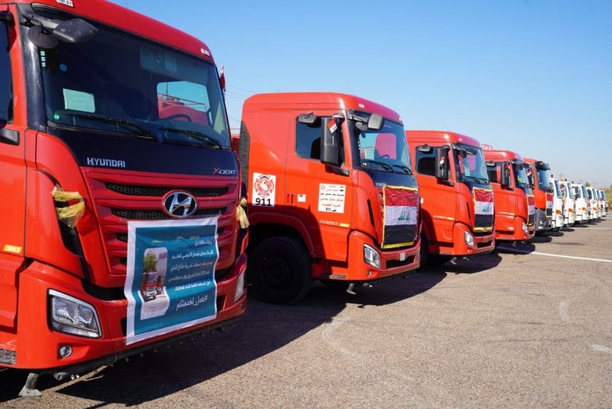 الدفاع المدني يتسلم دفعة جديدة من سيارات الإطفاء البريطانية