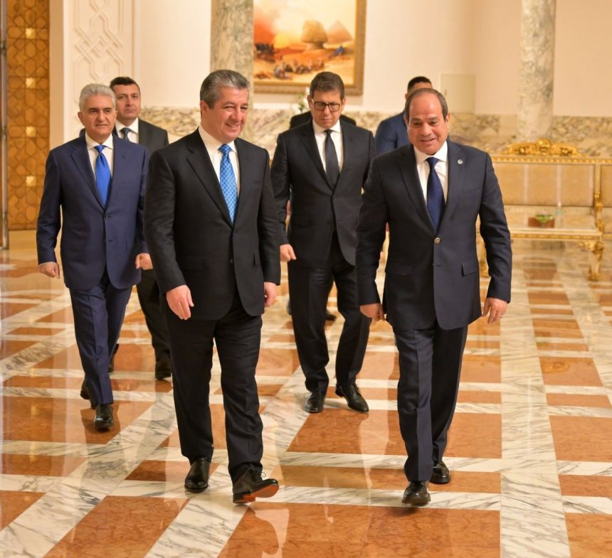 السيسي يبحث مع بارزاني التعاون الأمني بين مصر والعراق