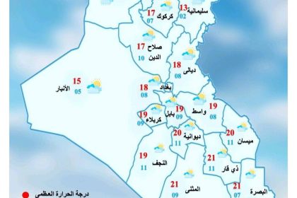 طقس العراق.. ضباب وفرصة لهطول أمطار خلال الأيام المقبلة