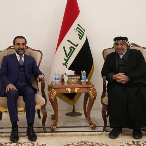 رئيس حزب تقدم الرئيس محمد الحلبوسي يلتقي رئيس مجلس الوزراء الأسبق عادل عبد المهدي