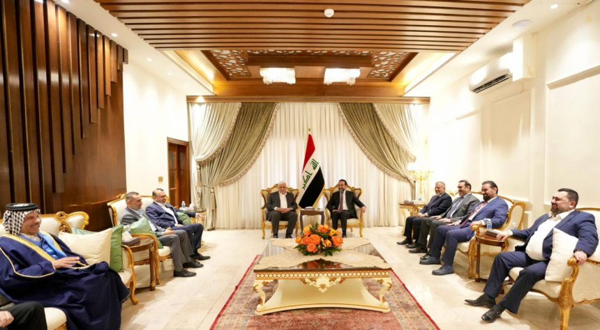 الرئيس الحلبوسي يبحث مع وفد الاعمار والتنمية أهمية استمرار الحوار لحسم الاستحقاقات الدستورية