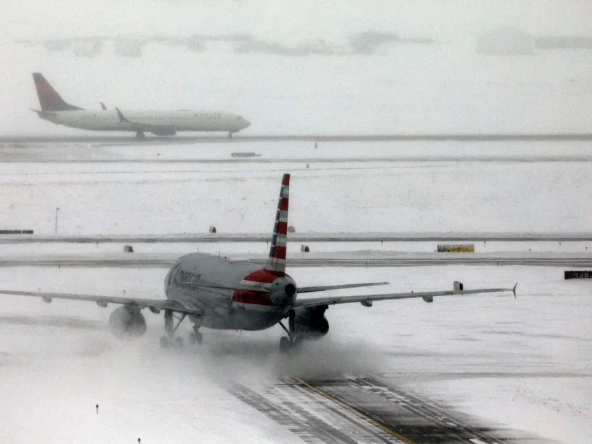 عاصفة ثلجية في أميركا تُلغي ألف رحلة طيران في عطلة عيد الميلاد