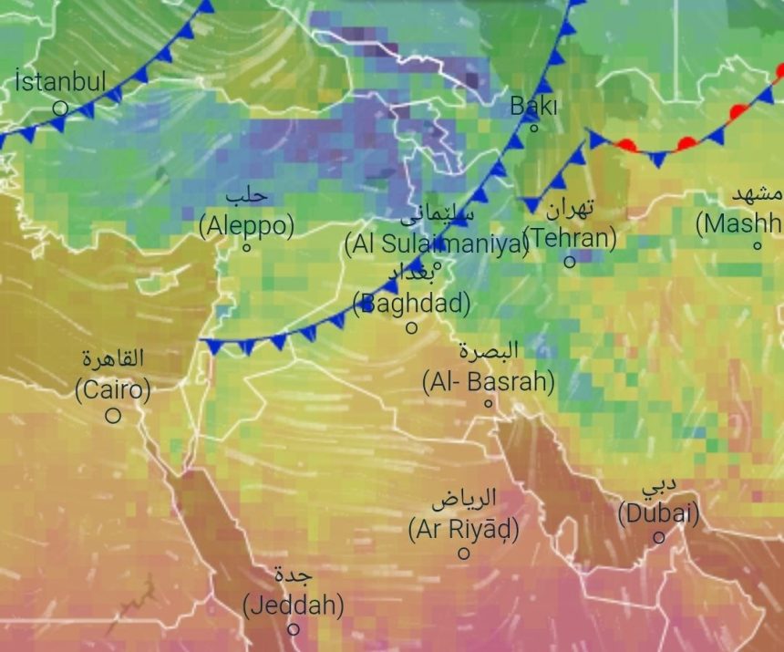 الأنواء تحذر من موجات غبار وتردي الرؤية بمناطق غرب العراق يوم غد