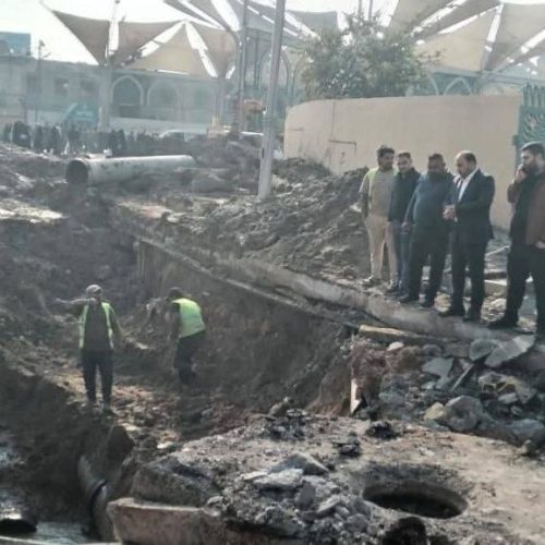 اكتشاف مقبرة جماعية أثناء تنفيذ مشروع لدائرة المجاري في كربلاء