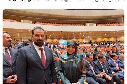 ‏الفتلاوي تنشر صورة مع هيبت الحلبوسي: نحن مع مرشح الكتلة الأكبر في المجلس السياسي الوطني