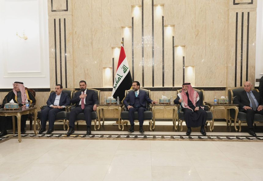 رئيس حزب تقدم الرئيس محمد الحلبوسي ورئيس مجلس النواب الشيخ هيبت الحلبوسي يحضران تجمعاً عشائرياً واجتماعياً في الأنبار