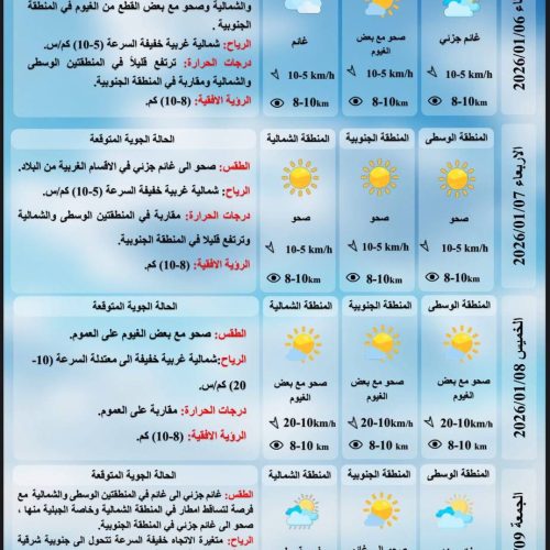طقس العراق.. غيوم وارتفاع بدرجات الحرارة خلال الأيام المقبلة
