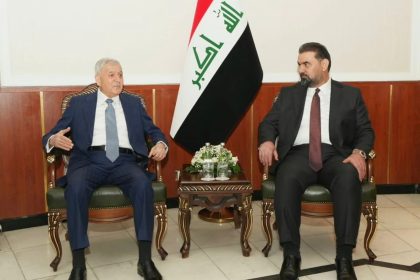 رئيس مجلس النواب الشيخ هيبت الحلبوسي يستقبل رئيس الجمهورية عبد اللطيف جمال رشيد