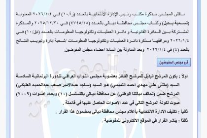 مفوضية الانتخابات تعلن بدلاء أعضاء مجالس المحافظات الفائزين بعضوية البرلمان