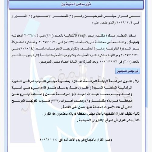 مفوضية الانتخابات تعلن بدلاء أعضاء مجالس المحافظات الفائزين بعضوية البرلمان