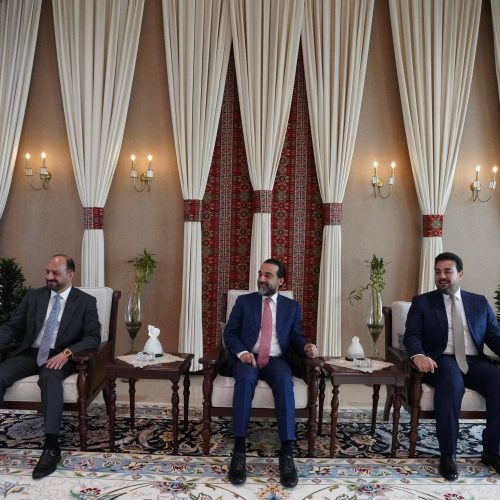 رئيس حزب تقدم الرئيس محمد الحلبوسي يصل إلى مجلس محافظة الأنبار