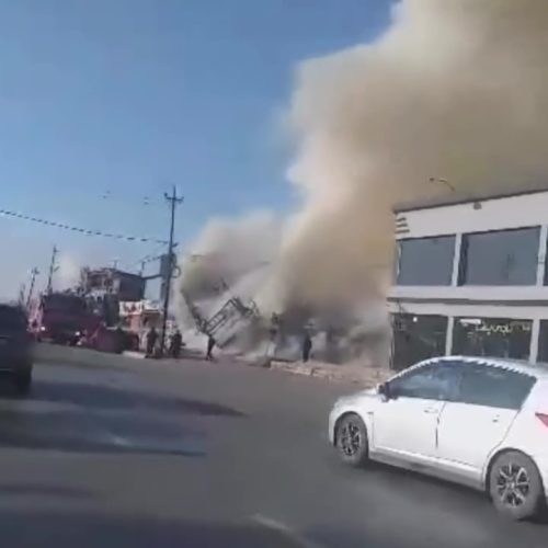 حريق يلتهم مخزناً للبضائع في أربيل