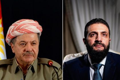 في اتصال هاتفي.. مسعود بارزاني والشرع يؤكدان على وحدة سوريا وسيادتها واستقرارها