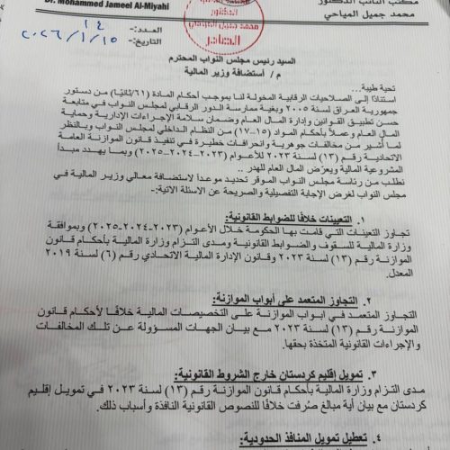 بالوثائق.. جمع تواقيع نيابية لاستضافة وزيرة المالية في مجلس النواب