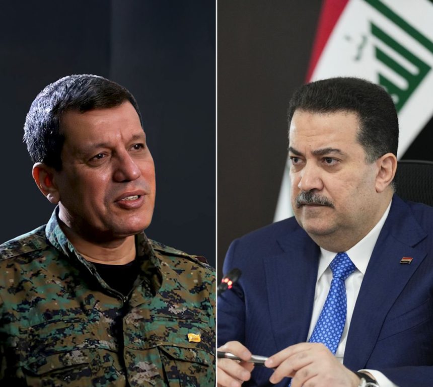 السوداني يؤكد لقائد "قسد" ضرورة ترسيخ الحوار بما يضمن الحفاظ على وحدة سوريا وأمنها