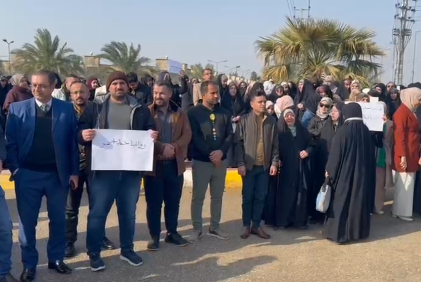 منتسبو جامعة كربلاء يعلنون الاعتصام المفتوح رفضاً لقرار إلغاء المخصصات الجامعية