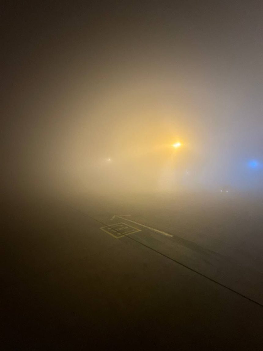 توقف مؤقت للحركة الملاحية في مطار اربيل الدولي بسبب الضباب الكثيف