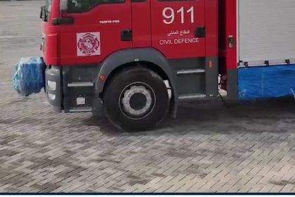 الدفاع المدني يتسلم دفعة جديدة من شاحنات الإطفاء الألمانية الحديثة