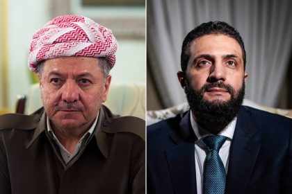 الشرع يؤكد لبارزاني حرص الدولة السورية على حقوق الأكراد الوطنية والسياسية والمدنية